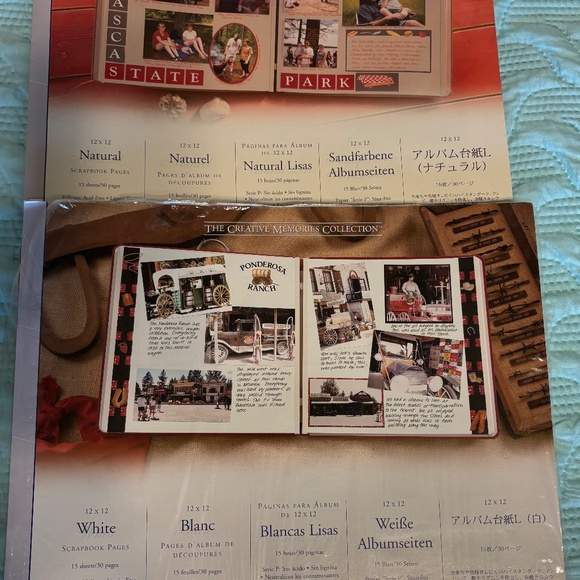 Creative Memories Other - TWO SETS Original 12 x 12 Creative Memories Pages